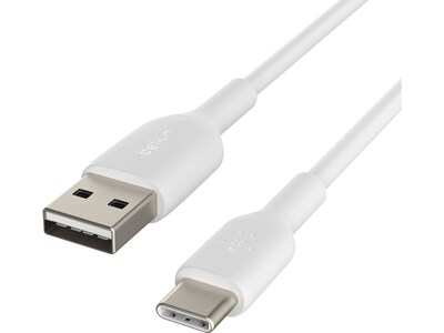 Belkin BoostCharge USB-C to USB-A Charging Cable, 3.3 ft., White, 2/Pack (CAB001bt1MWH2PK)