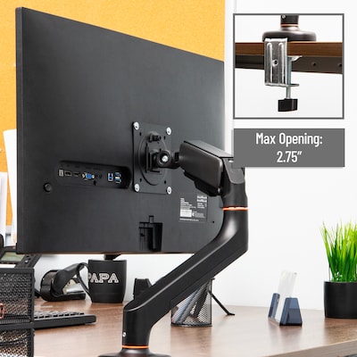 Mind Reader Adjustable Counter-Balance Gas Spring Arm for 13" - 32" Monitor, Black (GARMON-BLK)