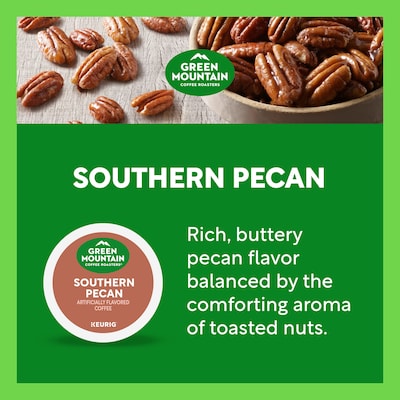 Green Mountain Southern Pecan Coffee Keurig® K-Cup® Pods, Light Roast, 96/Carton (67726)