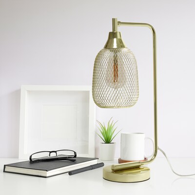 Elegant Designs LED Desk Lamp, 19", Gold Metal (LD1060-GLD-LB)