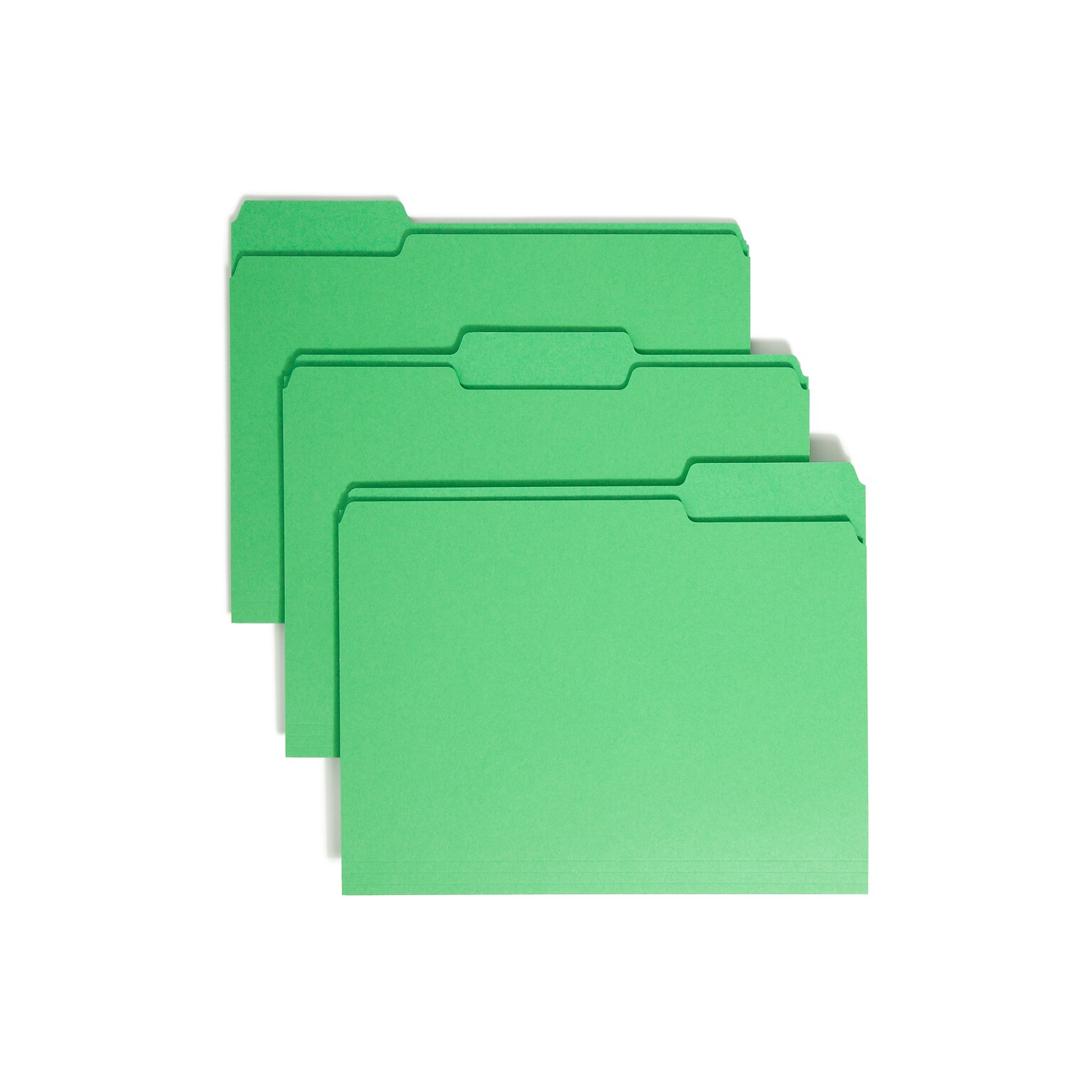 Smead File Folder, 1/3-Cut Tab, Letter Size, Green, 100/Box (12143)