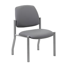 Boss Office Products Bariatric Armless Vinyl Guest Chair, 300 lb. Capacity, Grey (B9595AM-GY)
