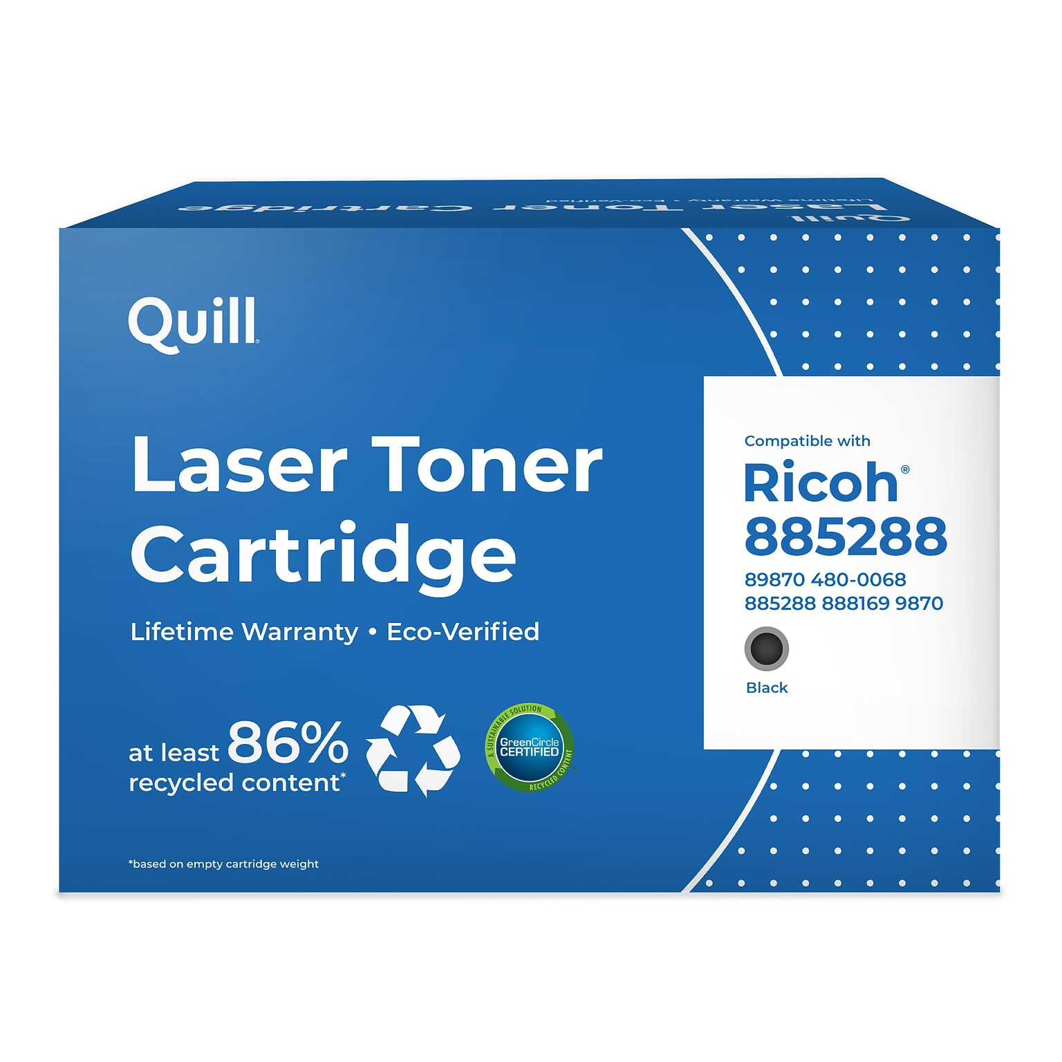 Quill Brand® Compatible Black Standard Yield Toner Bottle Replacement for Ricoh Type 2120D (885288) (Lifetime Warranty)