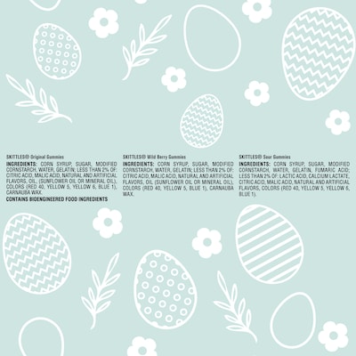 Skittles Gummies Fun Size Easter Candy Variety Bag, Assorted Flavors, 45 Pouches/Bag (MMM33063)