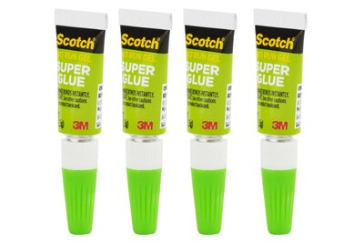 Scotch Single Use Super Glue, 0.17 oz., Clear, 4/Pack (AD119)