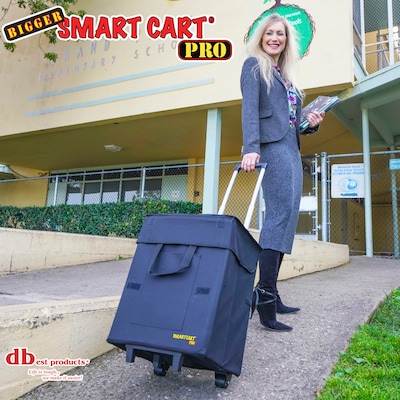 Dbest Bigger Smart Cart Pro Collapsible Rolling Cart, Black (01-854)