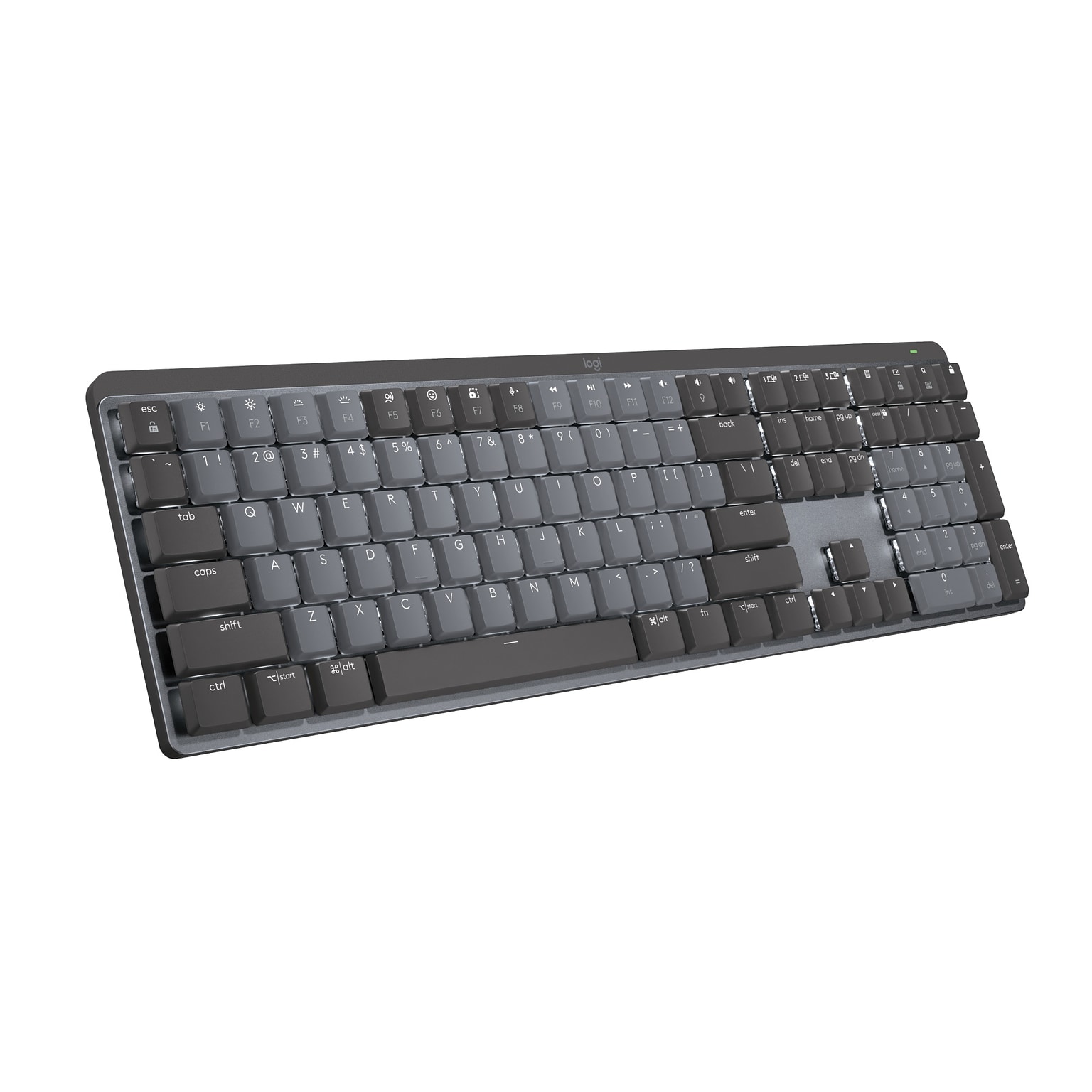 Logitech MX Mechanical Tactile Quiet Wireless Ergonomic Keyboard, Graphite (920-010547)