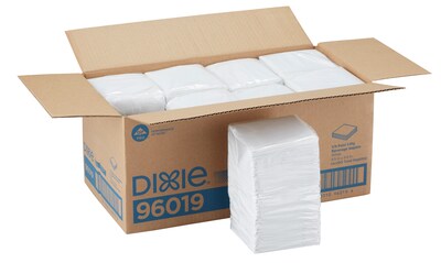 Dixie 1/4-Fold 1-Ply Beverage Napkin by GP PRO, White, 500 Napkins/Pack, 8 Packs/Case (96019/96017)