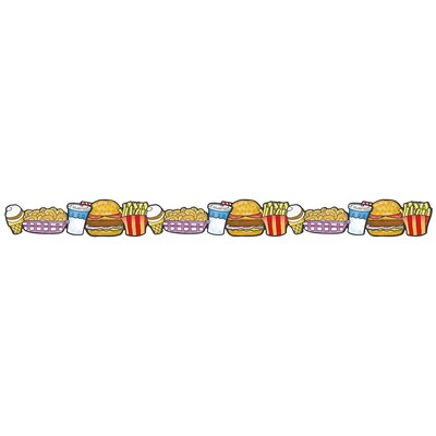 Eureka® Fast Food Deco Trim - Extra Wide, 37 Feet Per Pack, 6 Packs (EU-845689-6)