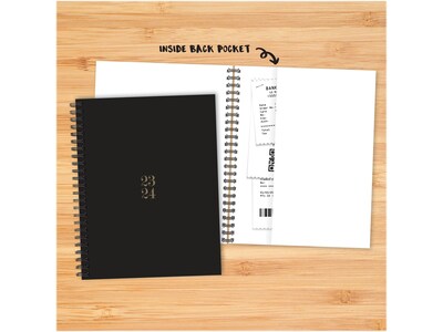 2023-2024 Willow Creek 8.5" x 11" Academic Weekly & Monthly Planner, Paperboard Cover, Black (38307)