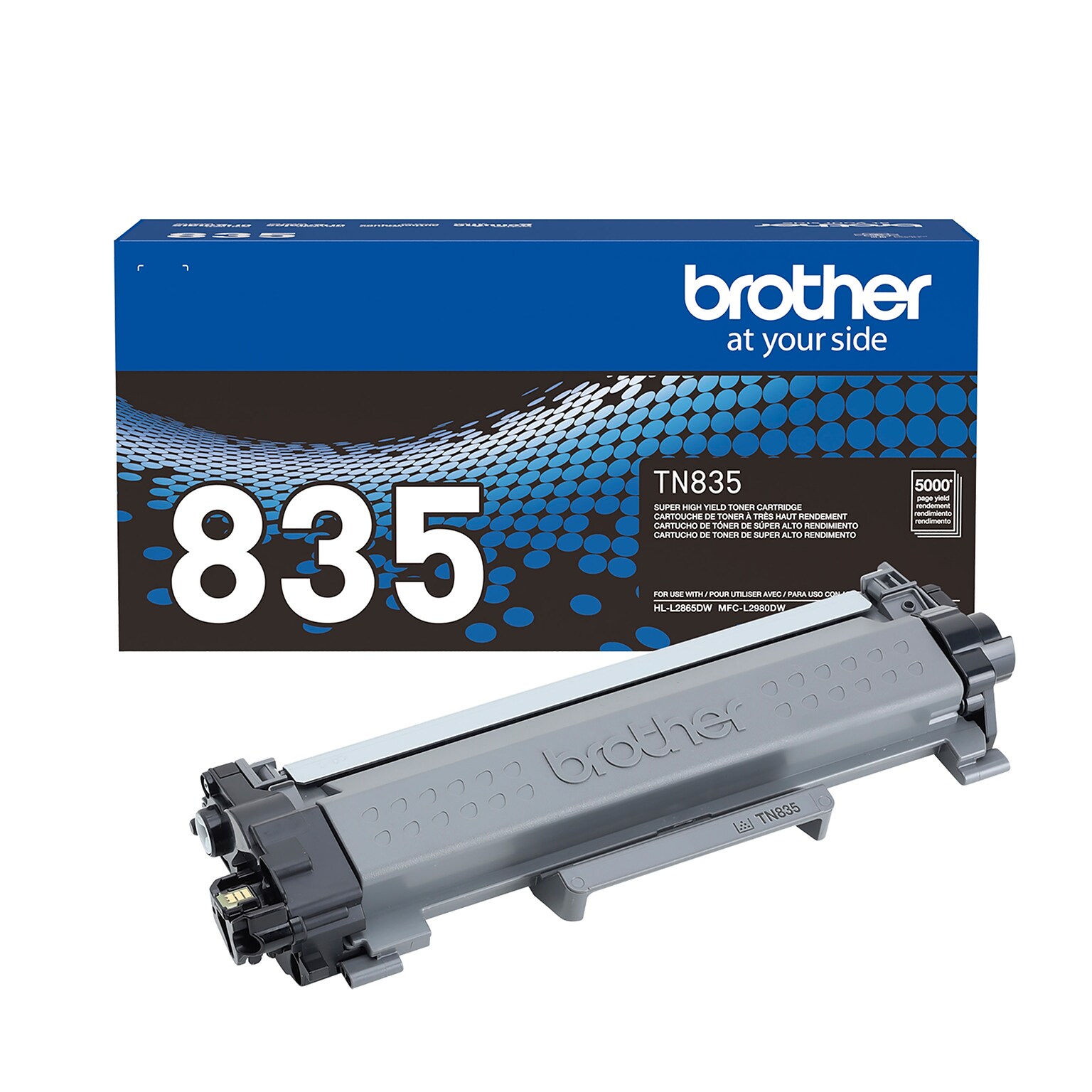 Brother TN835 Super High Yield Black Toner Cartridge, Print up to 5,000 Pages