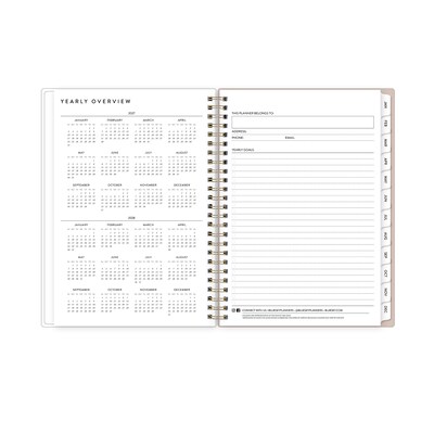2027 Blue Sky Bespoke Letterpress Pears & Bluebirds 5.875" x 8.625" Calendar Year Weekly & Monthly Standard Planner