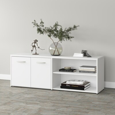 Bush Business Furniture Studio A 21 Low Storage Cabinet with 4 Shelves and Doors, White (SDS160WH-Z