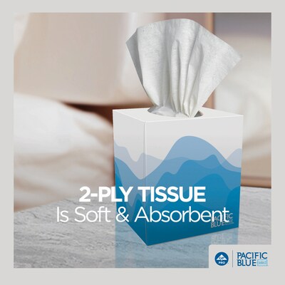 Pacific Blue Select Facial Tissue, 2-ply, 100 Tissues/Box, 36 Boxes/Pack (46200)