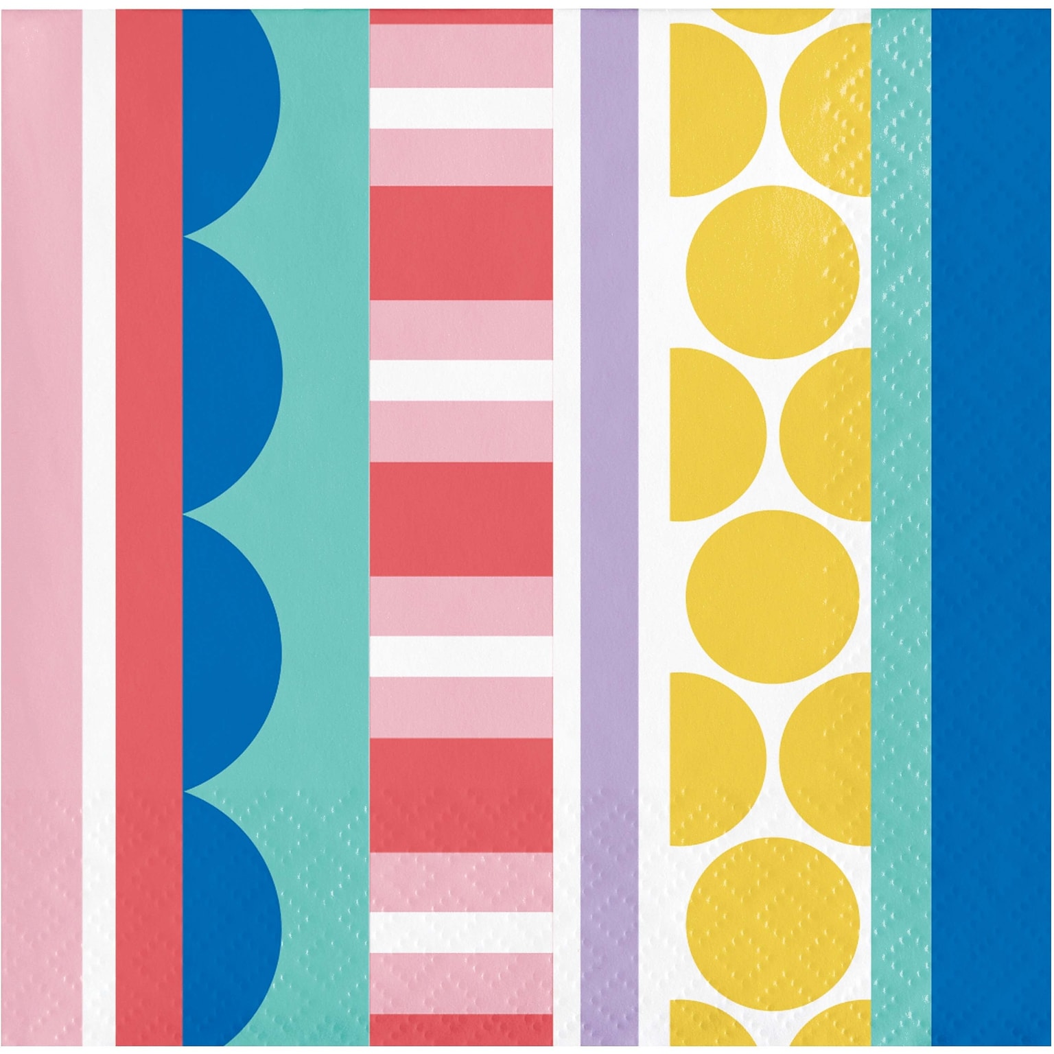 Creative Converting Party Patterns Napkins, Multicolored, 64/Pack (DTC365083BNAP)