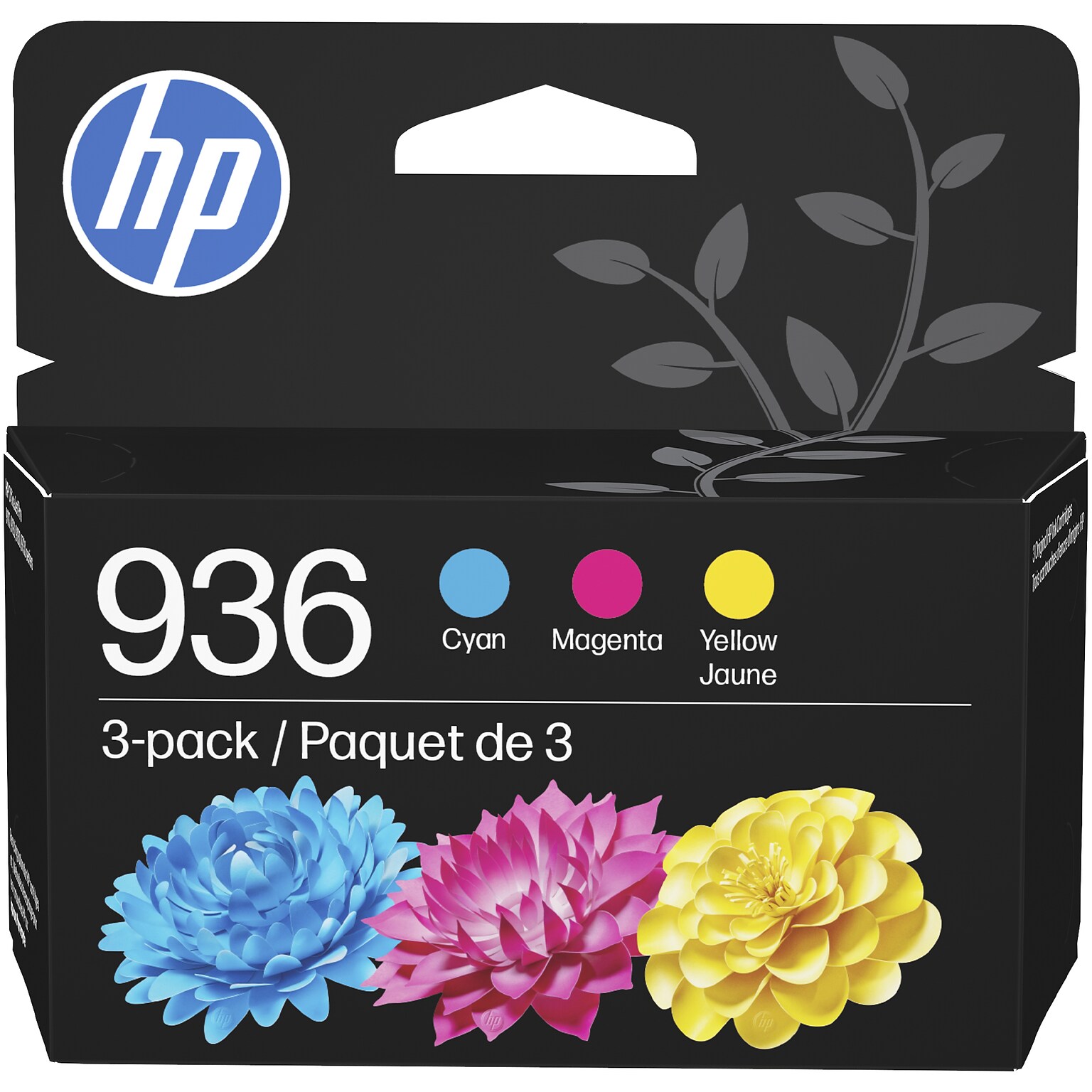 HP 936 Cyan/Magenta/Yellow Standard Yield Ink Cartridges, 3/Pack (6C3Z3LN)