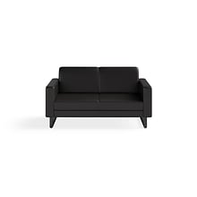 Safco Mirella 54 Vinyl Lounge Settee, Black (1731MRL2BLKBL)