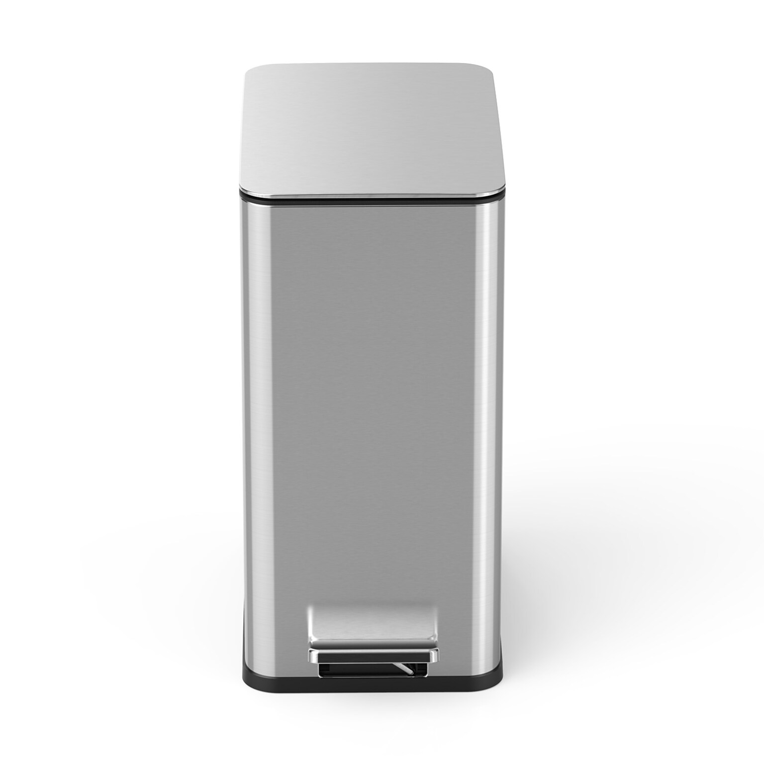 NineStars Stainless Steel Indoor Step-On Trash Can, 2.6 Gallons, Silver (XZD-10-88)