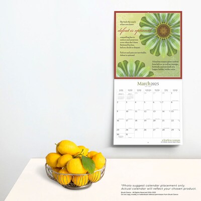 2025 Brush Dance A Fearless Woman 12" x 24" Monthly Square Wall Calendar, (9781975481247)