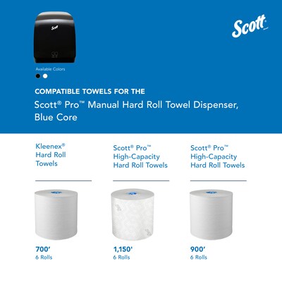 Scott Pro Manual Hardwound Paper Towel Dispenser, Black (34346)