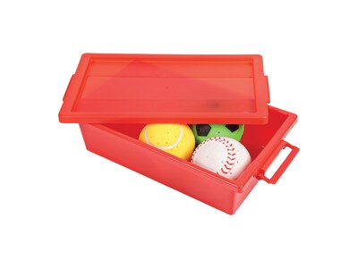 Deflect-O Little Artist Polypropylene Kids' Storage Tote, 3.07" x 11.89" x 6.81", Red (39513RED)