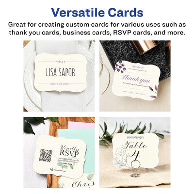 Avery Integrated Cards, 4.25" x 5.5", Matte Ivory, 20/Pack (95277)