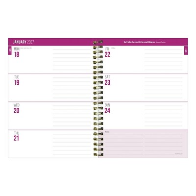 2027 TF Publishing Lilac Leopard 6.5" x 8"  Weekly & Monthly Standard Planner, Paperboard Cover, Multicolored (27-9210)