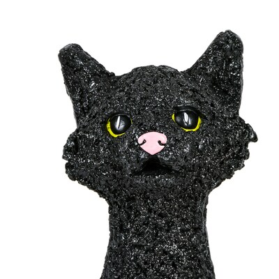 National Tree Company 32" Halloween Black Cat and Pumpkins Stack (HH75-93520GZBK1)