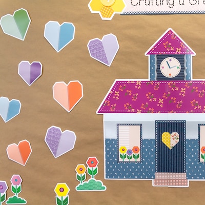 Carson Dellosa Crafty and Cool Handmade Hearts Bulletin Board Decorations, 36/Pack (120658)