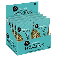 Wonderful Pistachios Sea Salt & Vinegar, 2.25 oz., 8 Bags/Box (PAR70033)