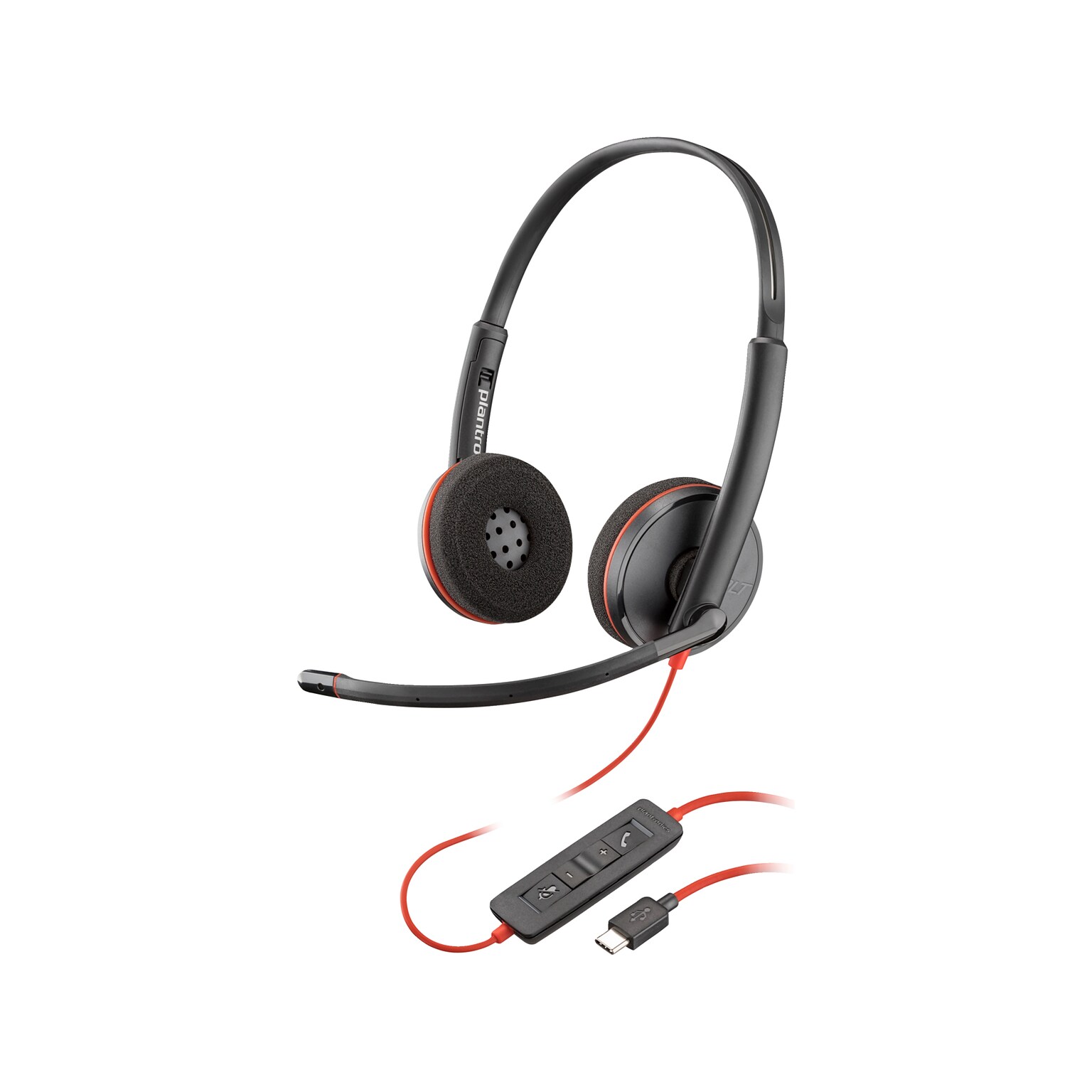 Poly Blackwire 3220 Stereo Headset, USB-C/USB-A, UC Certified, Bulk (8X228A6)