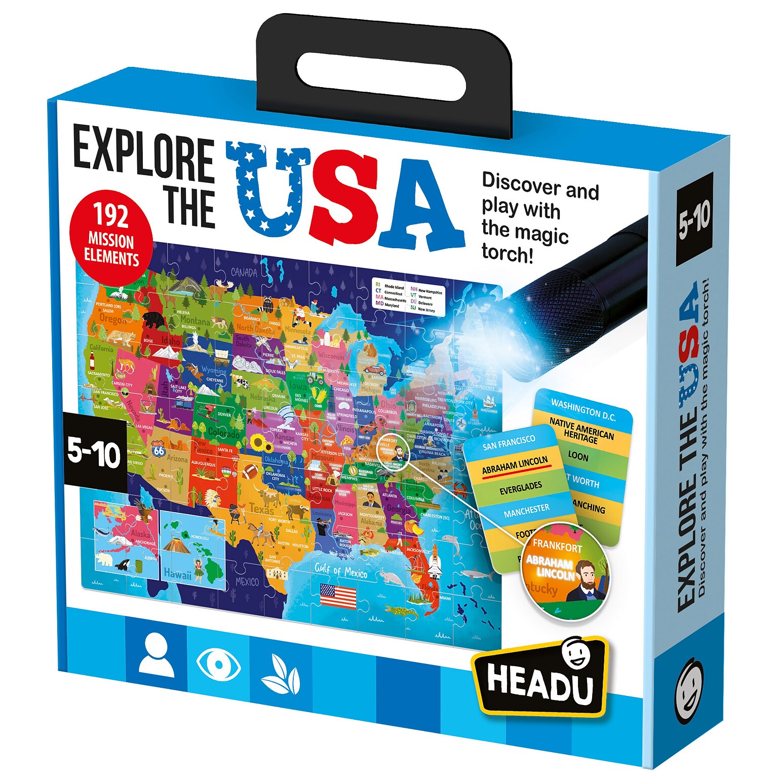 Headu Explore the USA Puzzle Game (HDUMU57939)