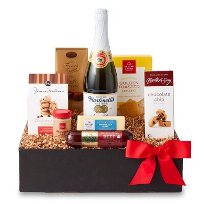 Sparkling Cider & Snacks Gift Box by Hickory Farms