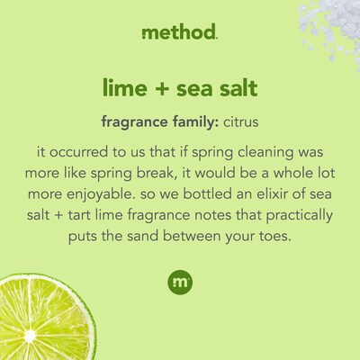 Method Liquid Dish Soap, Lime & Sea Salt, 18 oz. (10184)