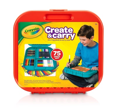 Crayola Create N Carry 75-Piece Case, Assorted Colors (04-6814)