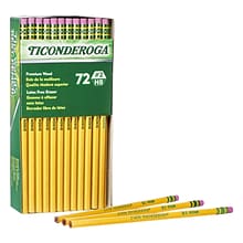 Ticonderoga The Worlds Best Pencil Wooden Pencil, 2.2mm, #2 Soft Lead, 72/Pack (33904)