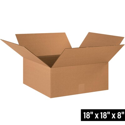 18 x 18 x 8 Shipping Boxes, 32 ECT, 25/Bundle (18188)