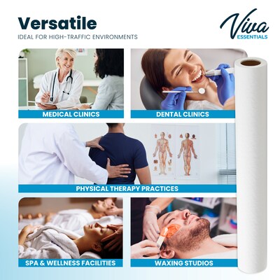 Viva Comfort 225' x  21" Exam Table Paper, Smooth, 12/Pack (ADIME916-S-21-MK)