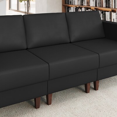 Flash Furniture Hercules Artemis LeatherSoft Middle Reception Chair, Black (ZB8921MBLK)