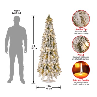 National Tree Company Snowy Downswept Forest Tree Artificial Christmas Trees FTDF1-60ALO