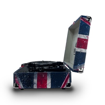 Victor Metro Plus Bluetooth Suitcase Turntable 3-Speed Vinyl Record Player with Speakers, Union Jack (VSRP-850B-UK)