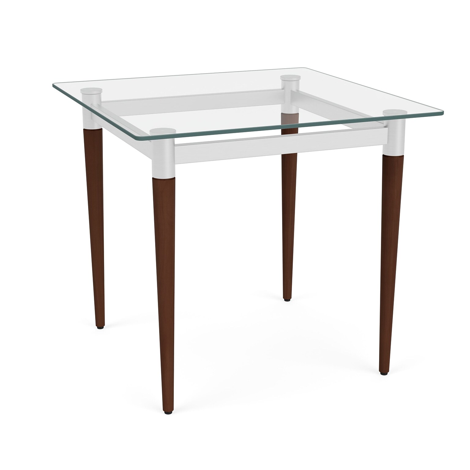 Lesro Ravenna 22W x 22D Glass Nesting End Table, Walnut (RV0620.FWL)