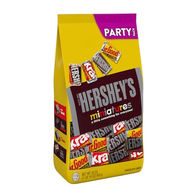 Hersheys Miniatures Assorted Chocolate Candy Party Pack, 30 oz. (246-00402)