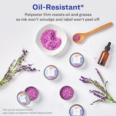 Avery Laser/Inkjet Round Waterproof Multipurpose Labels, 1.5" Dia., White, 2000 Labels/Box (94506)