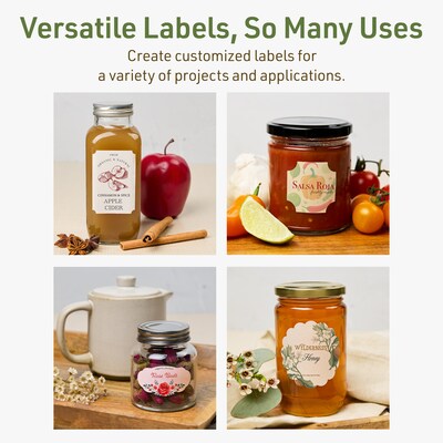 Avery Dissolvable Decorative Edge Multipurpose Labels, 2.5" Dia., Off-white, 225/Pack (94516)