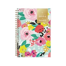 2024-2025 Blue Sky Day Designer Secret Garden Mint 5 x 8 Academic Weekly & Monthly Planner, Plasti