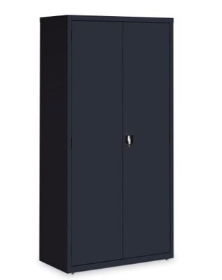 OIF 72"H Steel Storage Cabinet with 5 Shelves, Black (CM7218BK)