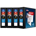Avery Heavy Duty 3 3-Ring View Binders, D-Ring, Black, 4/Pack (79693CT)