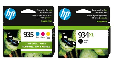 HP Original 934XL Black High-Yield Ink / 935 Tri-Color Standard Ink Cartridges (2-Pack)