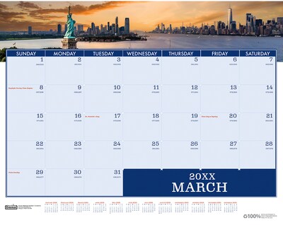 2026 House of Doolittle Americana 22" x 17" Monthly Desk Pad Calendar (141-26)